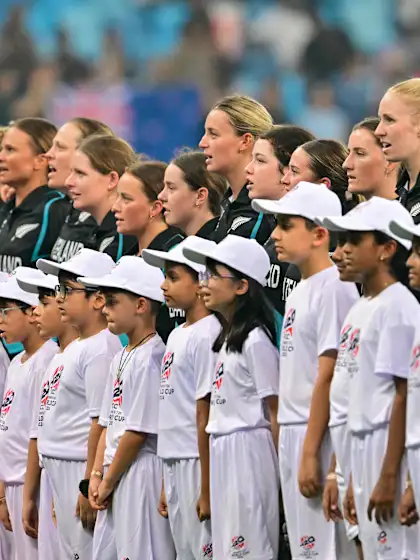 New Zealand players embrace the moment as anthems play out | Final | WT20WC 2024 