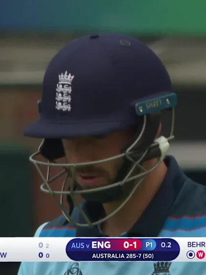 Logo of CWC19: ENG v AUS - Behrendorff bowls Vince second ball