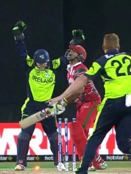 Oman Wicket Losses v Ireland Video ICC