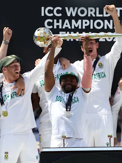 Logo of South Africa lift the World Test Championship mace | WTC25 Final
