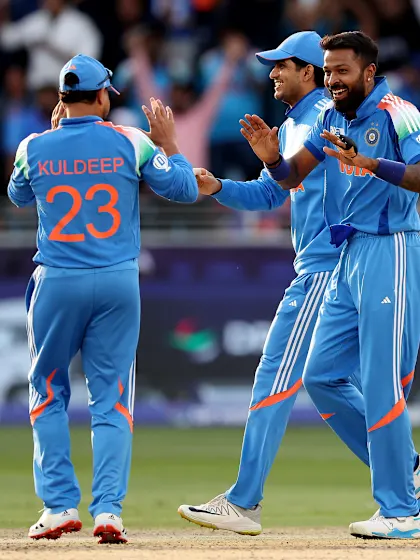 Logo of Spinners give India third win in a row | Match Highlights | Champions Trophy 2025
