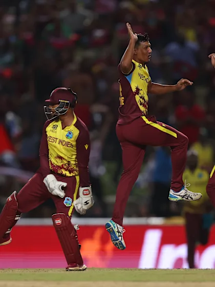 Logo of Gudakesh Motie gets the big scalp of Kane Williamson | T20WC 2024