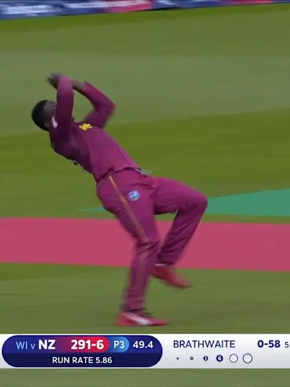 CWC19: WI v NZ - Santner falls to Brathwaite