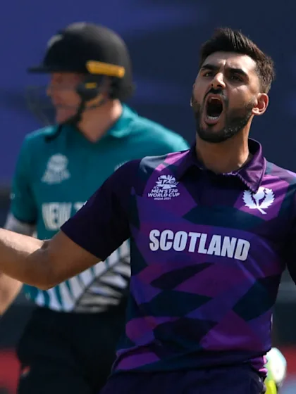 Safyaan Sharif at the 2021 T20 World Cup