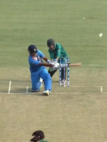 Shikha Pandey hits a big six!