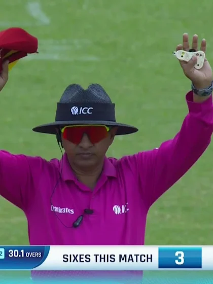 R Hossan with a Six vs. Zimbabwe