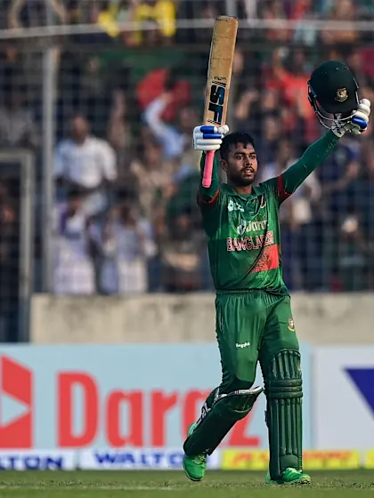 Record-breaking hundred from Mehidy Hasan Miraz in second ODI against India