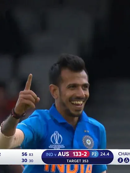 Logo of CWC19: IND v AUS - Warner caught at deep mid-wicket