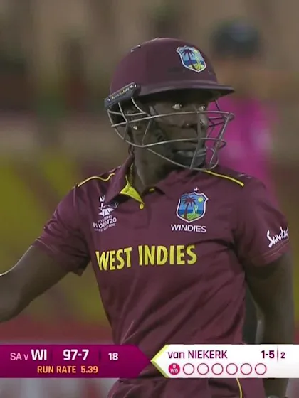 WI v SA: Dane van Niekerk sends back Kycia Knight