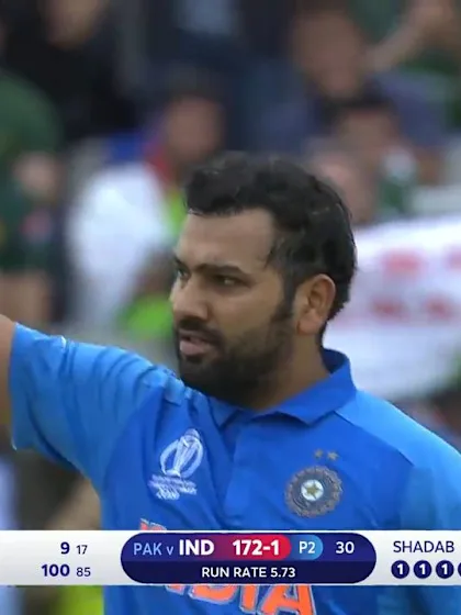 CWC19: IND v PAK - Rohit Sharma brings up his second CWC19 century
