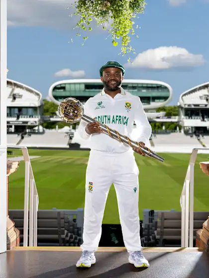 Logo of Media Advisory: Photo of South Africa captain Temba Bavuma with ICC World Test Championship Mace