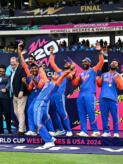 India lift the trophy | SA v IND | T20WC 2024 Final