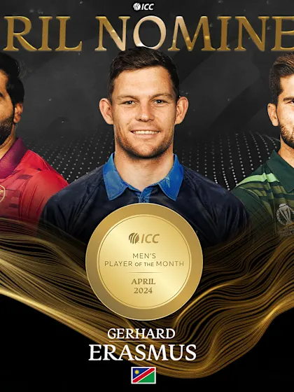 ICC Men’s Player of the Month nominees for April 2024 named