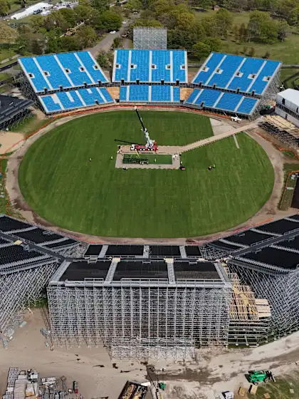 Nassau County International Cricket Stadium nears completion ahead of T20 World Cup as latest timelapse is released