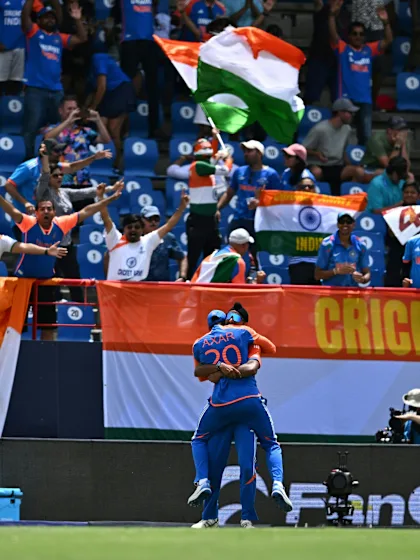 Logo of Axar Patel takes ‘unbelievable’ catch to remove Australia’s captain | AUS v IND | T20WC 2024