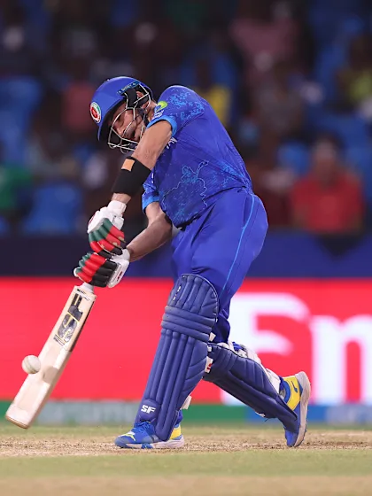 Rahmanullah Gurbaz with the first six of the match | T20WC 2024