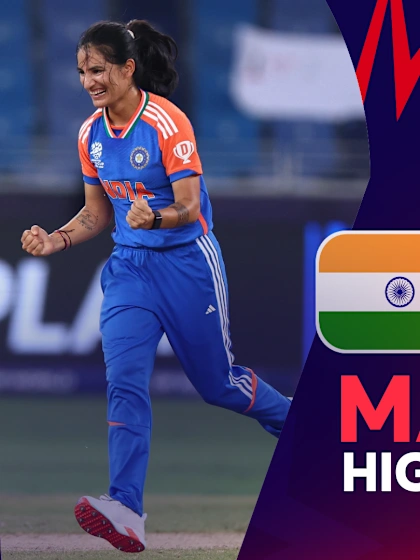 Logo of India secures record win to boost semi-final chances | Match Highlights | WT20WC 2024