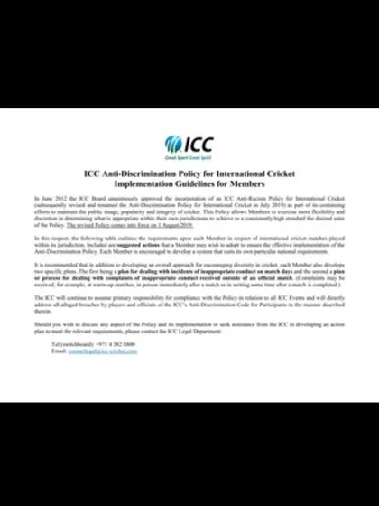 Logo of ICC Anti-Discrimination Policy - Implementation Guidelines for Members (1 August 2019)