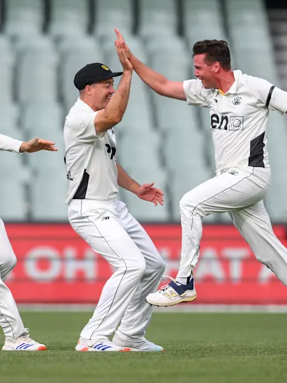 In a freak incident, Australia's Jhye Richardson dislocated his shoulder during a wicket celebration