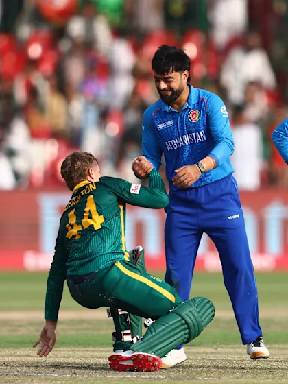 Logo of Rashid's spectacular run-out of Rickelton | AFG v SA | Champions Trophy 2025