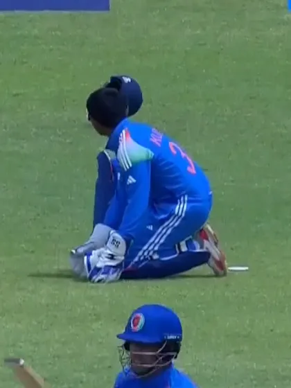 Deflection via Kundu's helmet brings bonus runs | U19 CWC 2026
