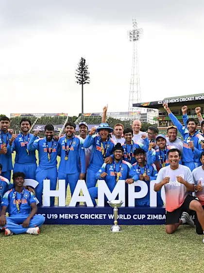 India celebrate their triumph | U19 CWC 2026