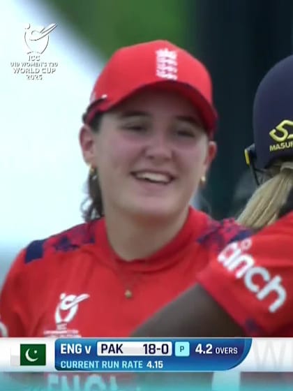 F Khan with a Batting vs England Women Under-19