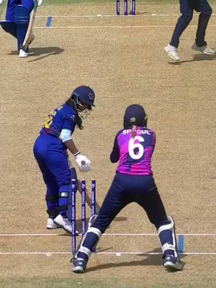 S Praveen with a Batting vs Scotland Women Under-19