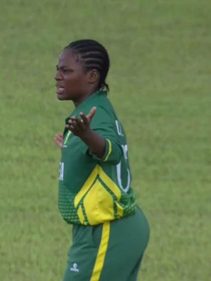 Rose Prasad with a Batting vs Nigeria Women Under-19