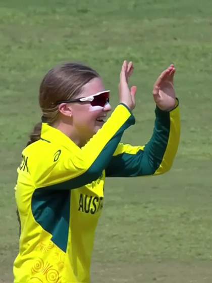 F Choya with a Batting vs Australia Women Under-19