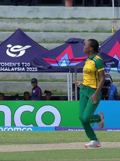 N Salima with a Batting vs South Africa Women Under-19