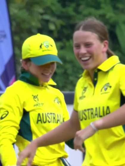 P Sproul with a Batting vs Australia Women Under-19