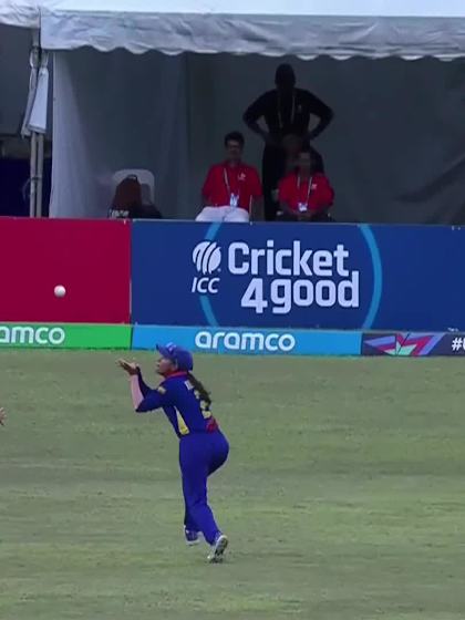 P Sproul with a Batting vs Nepal Women Under-19