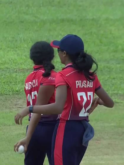 L McBride with a Batting vs USA Women Under-19