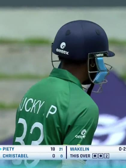 L Piety with a Batting vs New Zealand Women Under-19