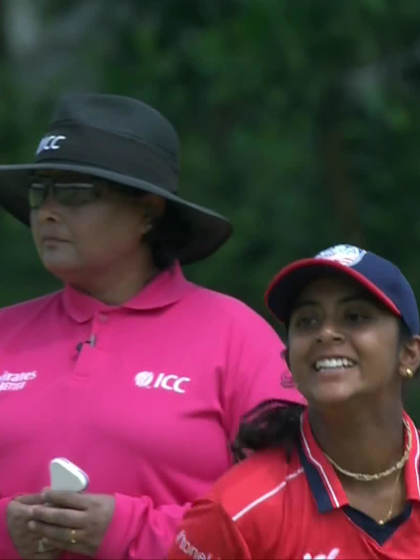 E McGee with a Batting vs USA Women Under-19