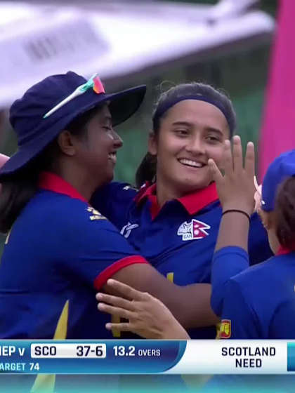 M Barbour-Smith with a Batting vs Nepal Women Under-19