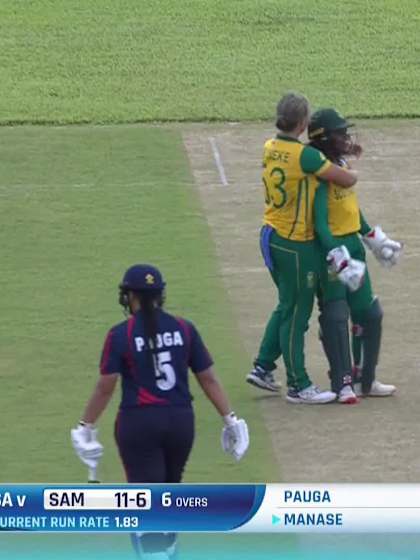 J Taliilagi with a Batting vs South Africa Women Under-19