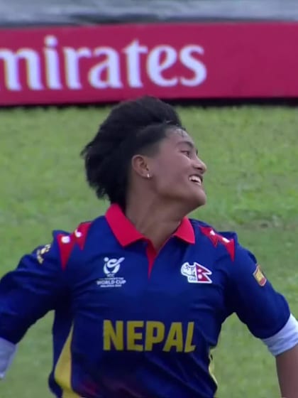 S Islam with a Batting vs Nepal Women Under-19