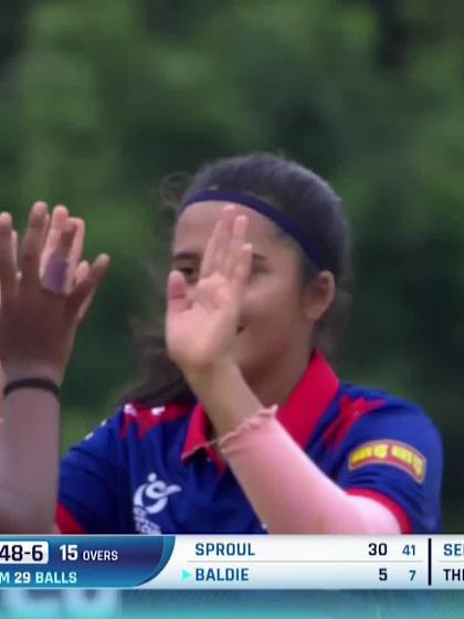 A Baldie with a Batting vs Nepal Women Under-19