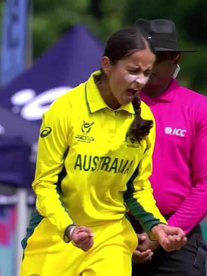 A Baldie with a Batting vs Australia Women Under-19