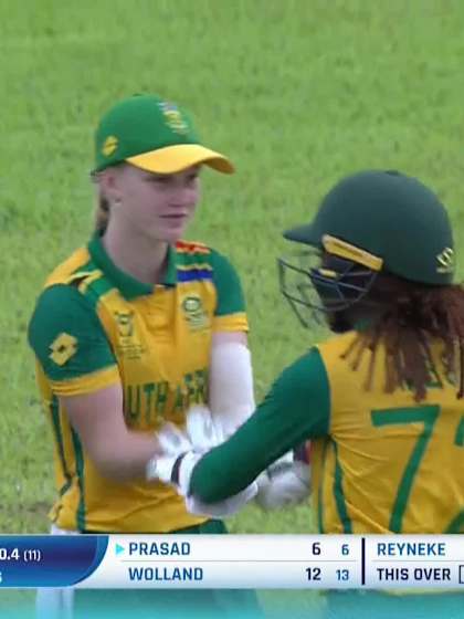 Rose Prasad with a Batting vs South Africa Women Under-19