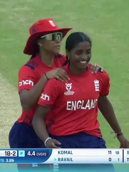 R Farhan with a Batting vs England Women Under-19