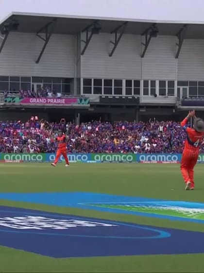 Kushal Malla - Wicket - Netherlands vs Nepal