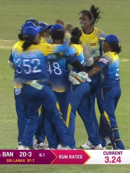 SL v BAN: Ayasha Rahman can't kick on