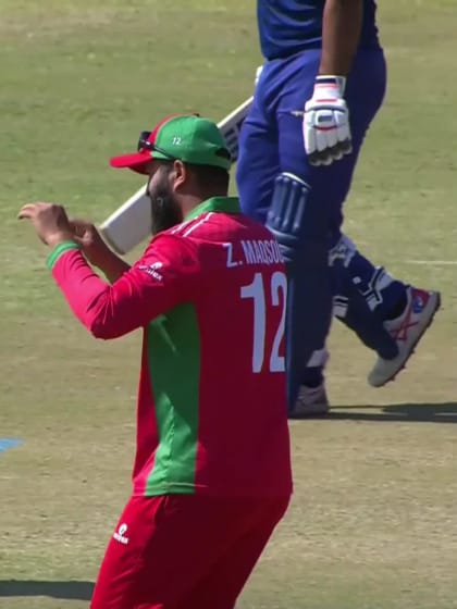 Asif Khan - Wicket - Oman vs UAE