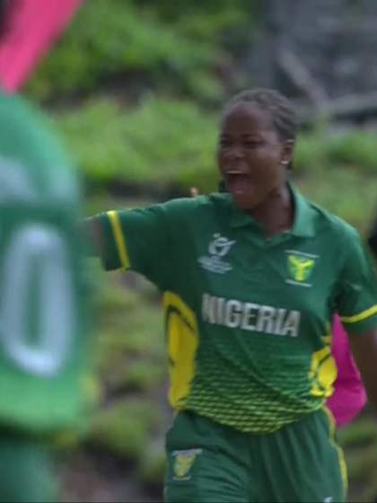 S Lourens with a Batting vs Nigeria Women Under-19