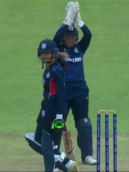 Wicket-Geetika-Kodali-USA-U19s-Women v Scotland-U19s-Women ICC U19W T20WC 2023