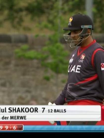 Abdul Shakoor Wicket – UAE vs NED