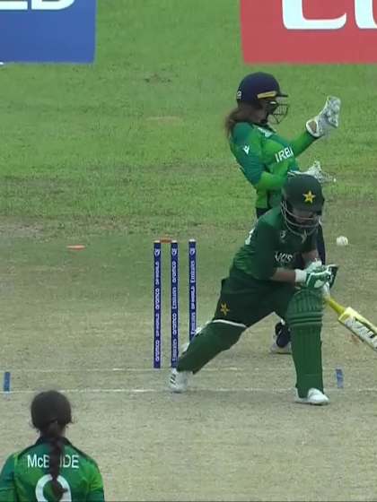 T Imdad with a Batting vs Ireland Women Under-19